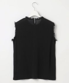 自由区 【カタログ掲載・洗える】フリンジディテールノースリーブ カットソー