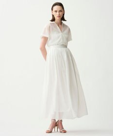 uncrave シアー オーガンジー フレア スカート オフ