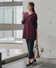 Tiaclasse 【安田美沙子さん着用・選べる2type・洗える】もちニットチュニック