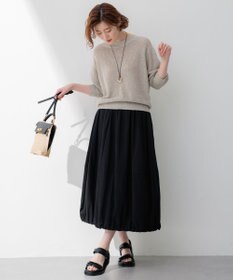 23区 L 【洗える】ヴィンテージライトタフタ バルーン スカート