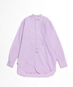 LENO  CANDY STRIPE BAND COLLAR  SHIRTS / ストライプバンドカラーシャツ
