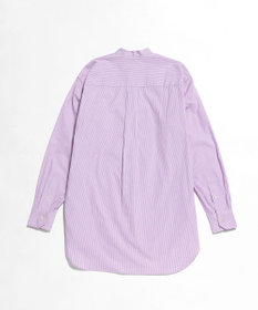 LENO  CANDY STRIPE BAND COLLAR  SHIRTS / ストライプバンドカラーシャツ