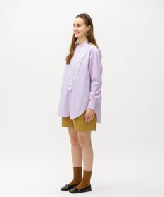 LENO  CANDY STRIPE BAND COLLAR  SHIRTS / ストライプバンドカラーシャツ