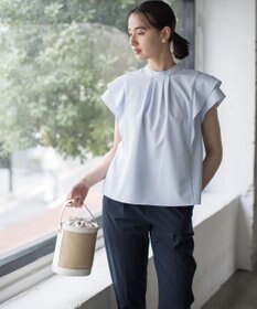 組曲 【前後着用可】ドライタッチダブルフレア ブラウス