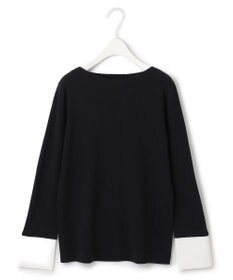 ICB L 【洗える】 クロスコンビ デザインニットプルオーバー