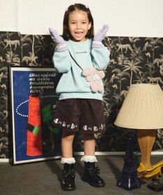 ANY KIDS ネコ刺繍 コーデュロイ ショートパンツ