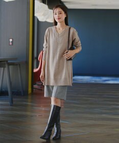 Tiaclasse 【安田美沙子さん着用・選べる2type・洗える】もちニットチュニック