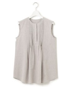 23区 【SLOW/洗える】リネンコットン ノースリーブブラウス