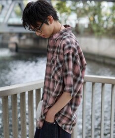 WEGO オンブレチェックシャツ（SS）