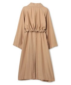 BEIGE， COBURN / シルク混ロングステンカラーコート