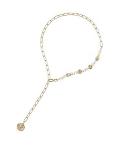 Green Parks バロックパール風コインネックレス