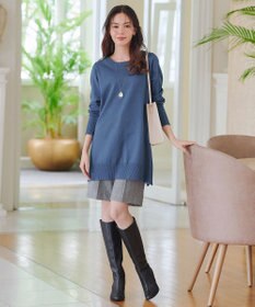 Tiaclasse 【安田美沙子さん着用・選べる2type・洗える】もちニットチュニック