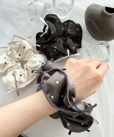 WEGO Lリボンドットシュシュ