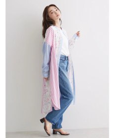 AMERICAN HOLIC Ｆｌｏｗｅｒ　×　Ｓｔｒｉｐｅシャツチュニック