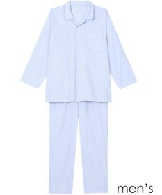 ワコール／睡眠科学 パジャマ 綿100%(本体) 布帛素材 長袖 長ズボン メンズ YGX589 睡眠科学／ワコール
