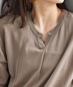 Tiaclasse 【洗える】キーネックニットチュニック