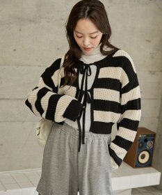 WEGO 【2024年秋冬新色カラー追加★】リボン2WAYカーデ