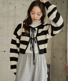 WEGO 【2024年秋冬新色カラー追加★】リボン2WAYカーデ