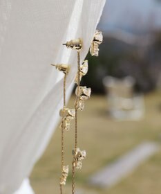 Tiaclasse 【金属アレルギー対応】リボンチェーンピアス