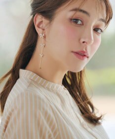 Tiaclasse 【金属アレルギー対応】リボンチェーンピアス