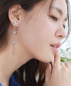 Tiaclasse 【金属アレルギー対応】リボンチェーンピアス