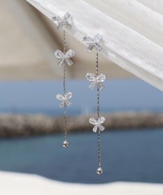 Tiaclasse 【金属アレルギー対応】リボンチェーンピアス
