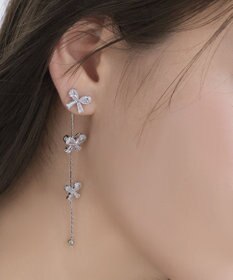 Tiaclasse 【金属アレルギー対応】リボンチェーンピアス