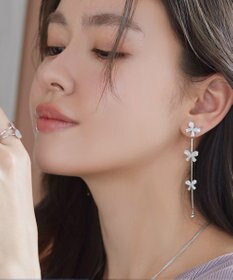 Tiaclasse 【金属アレルギー対応】リボンチェーンピアス