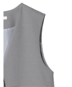 Green Parks きれいシルエット千鳥柄ジレ