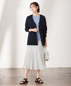 J.PRESS LADIES 【洗える】 シルキーレーヨンストレッチ Ｖネック カーディガン