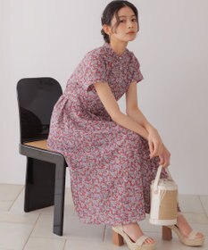 組曲 フラワーガーデンプリント ワンピース