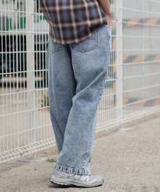 WEGO タックワイドストレートデニム