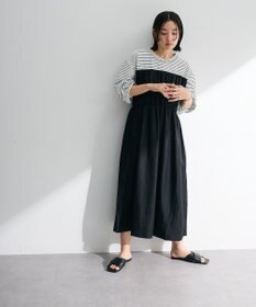 Green Parks シャーリングドッキングワンピース