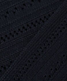 組曲 L 【WEB限定カラーあり】透かし編みバルキーボーダー柄ニット