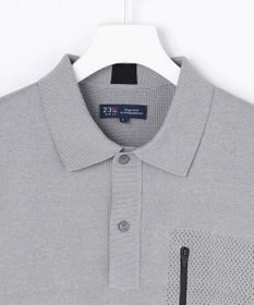23区GOLF 【MEN】長袖ニットポロシャツ ホールガーメント