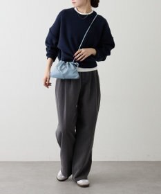 russet レザー巾着ミニショルダーバッグ(CE-1637)