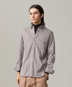 J.PRESS MEN ギンガムチェック コットンネルジャージシャツ