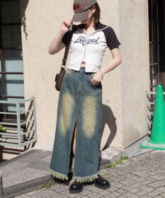 WEGO ダブルジップワッペンロゴラグランT