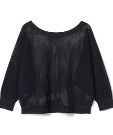 Chacott 【ノーソーイングニット】7分袖メッシュニットTシャツ