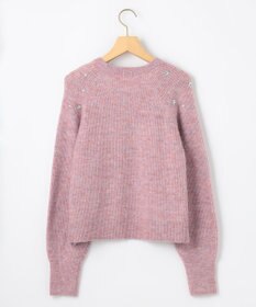 組曲 【WEB限定】モヘヤブレンド ビジューライク刺繍ニット