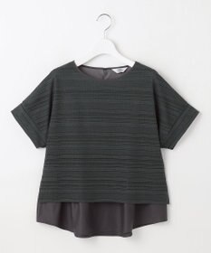 J.PRESS LADIES L 【WEB限定カラーあり・洗える】レースドッキング カットソー