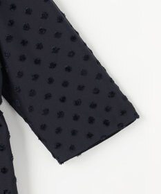 #Newans 【洗濯機可】ジャガ―ドドットペプラムブラウス