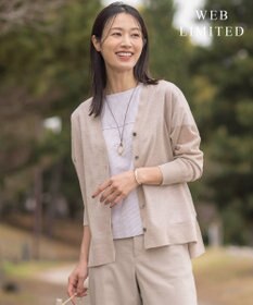 J.PRESS LADIES L 【WEB限定カラーあり・洗える】Vis/Peスパーク シアー カーディガン