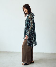 YECCA VECCA ヴィンテージサテンストレートパンツ