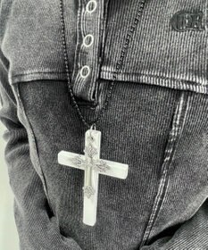 WEGO LMIXウッドクロスネックレス