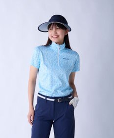 FILA GOLF／marie claire 【Marie claire sports】小花柄ハーフジップ半袖シャツ
