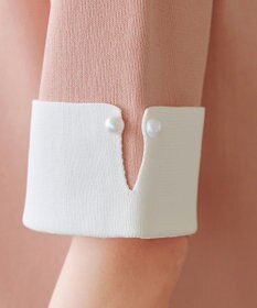 Tiaclasse L 【洗える】配色カフスニットトップス