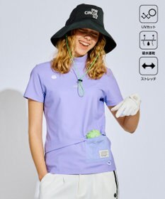 PW CIRCULUS 【UV遮蔽率99.5%  UVカット / 速乾 / ストレッチ】【WOMEN】ポケットモックT ゴルフウェア レディース
