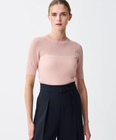 uncrave ラスターシアーニット ワイドリブトップス