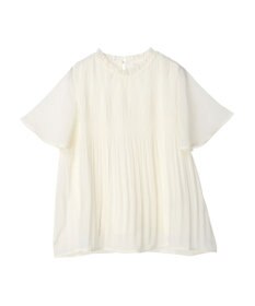 earth music&ecology マジョリカプリーツ半袖ブラウス